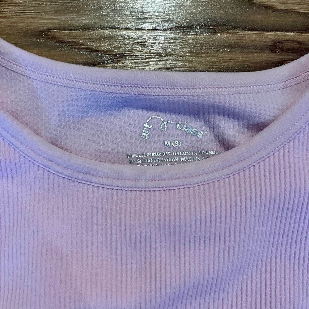 Art Class Lilac Ribbed Top - Picture 2 of 2